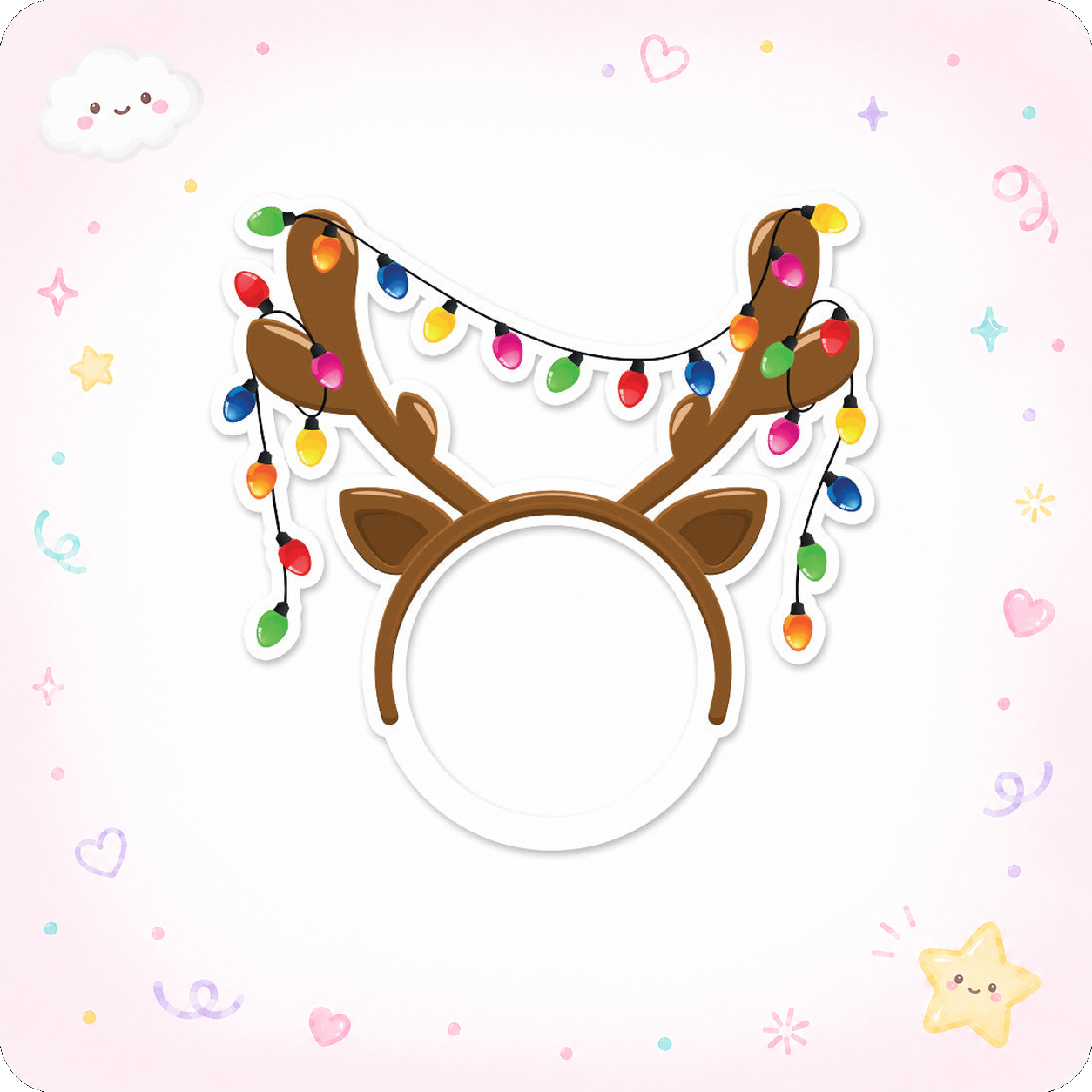 Glistening Light Reindeer Antler Swapper - - Topperswap