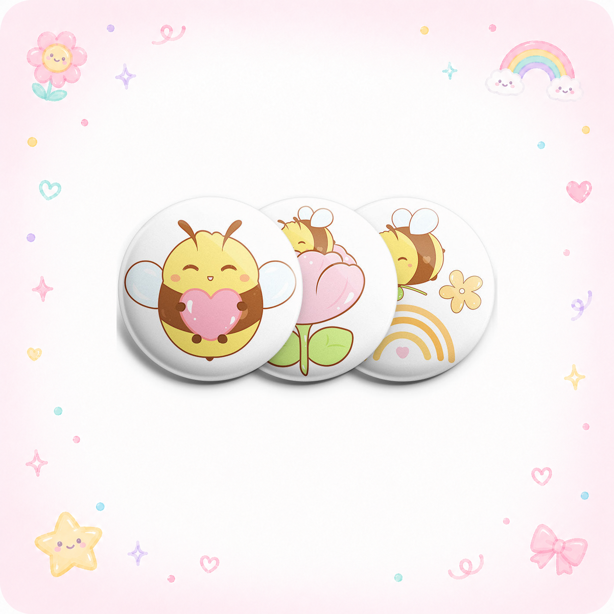 Smiling Bee 3-Pack - - Topperswap