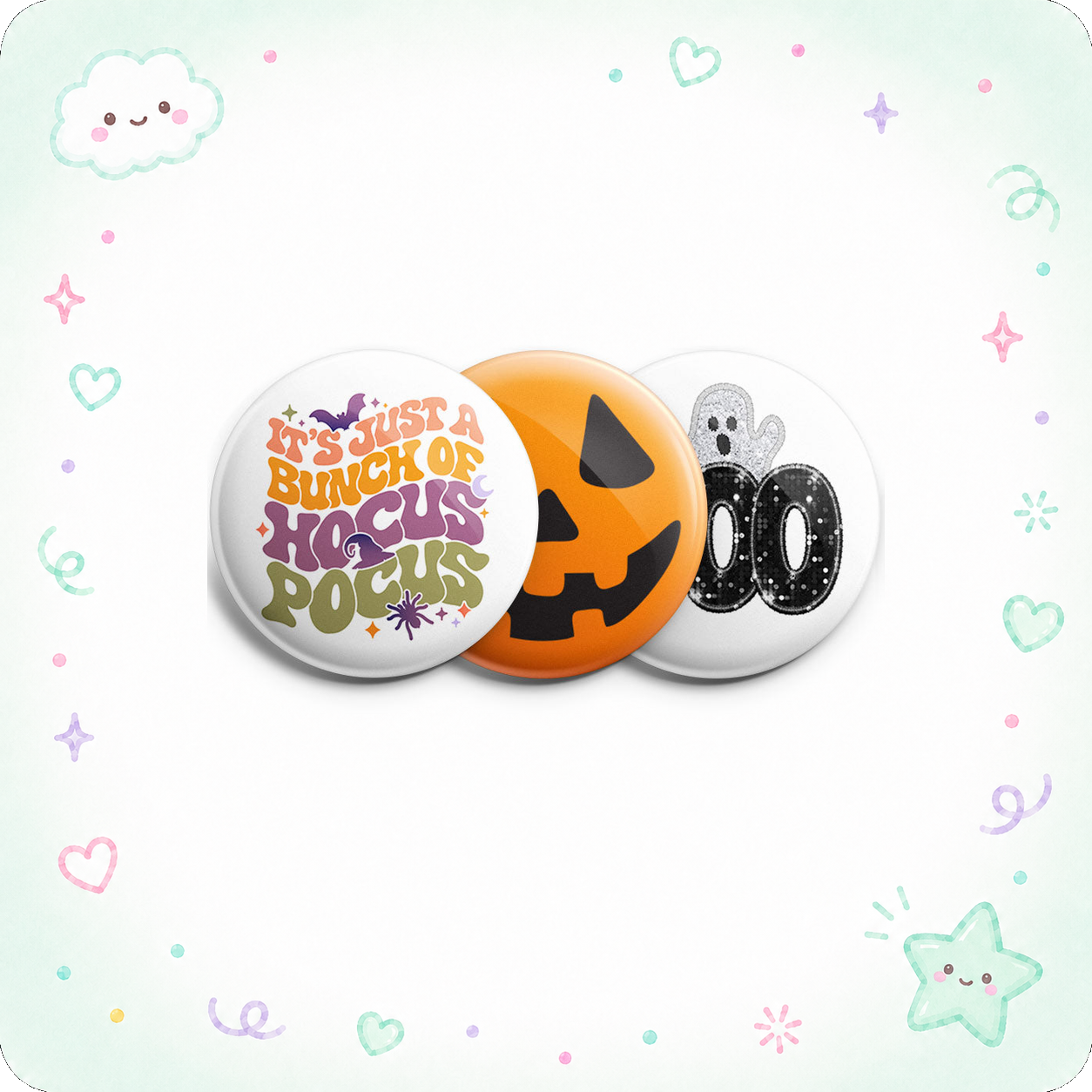 Jack-O-Lantern Boo Bash Topper 3-Pack (Save 5%) - - Topperswap