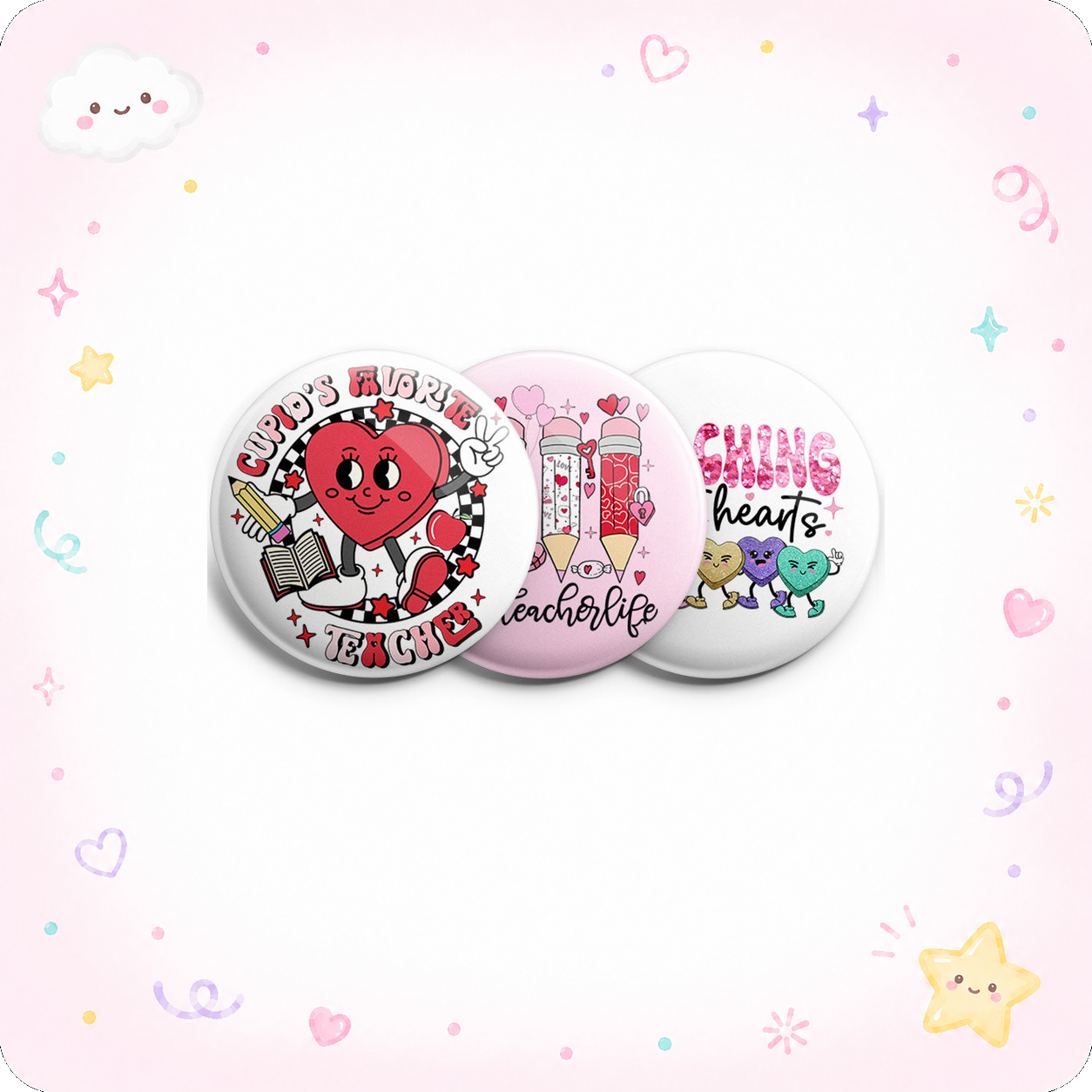 Valentine's Teacher Trio Topper 3-Pack (Save 5%) - - Topperswap