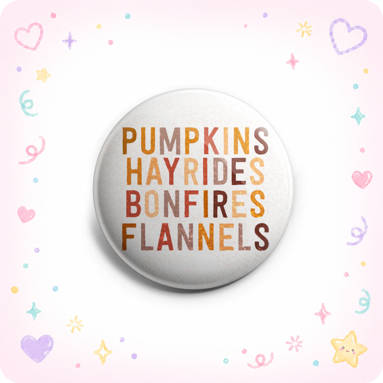 Pumpkins Hayrides Bonfires Topper - - Topperswap