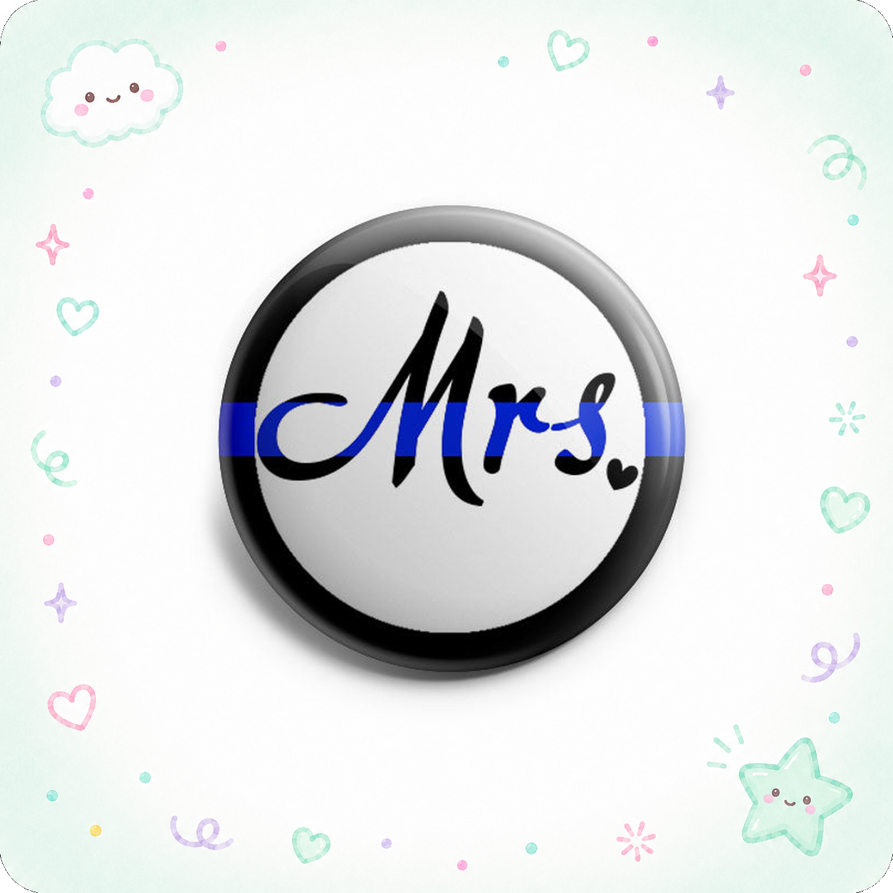 Mrs. Thin Blue Line - Police Wife Topper - - Topperswap