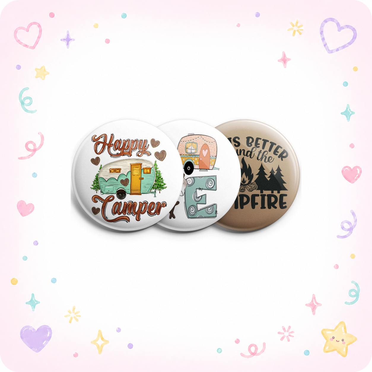 Happy Camper Topper 3-Pack (Save 5%) - - Topperswap
