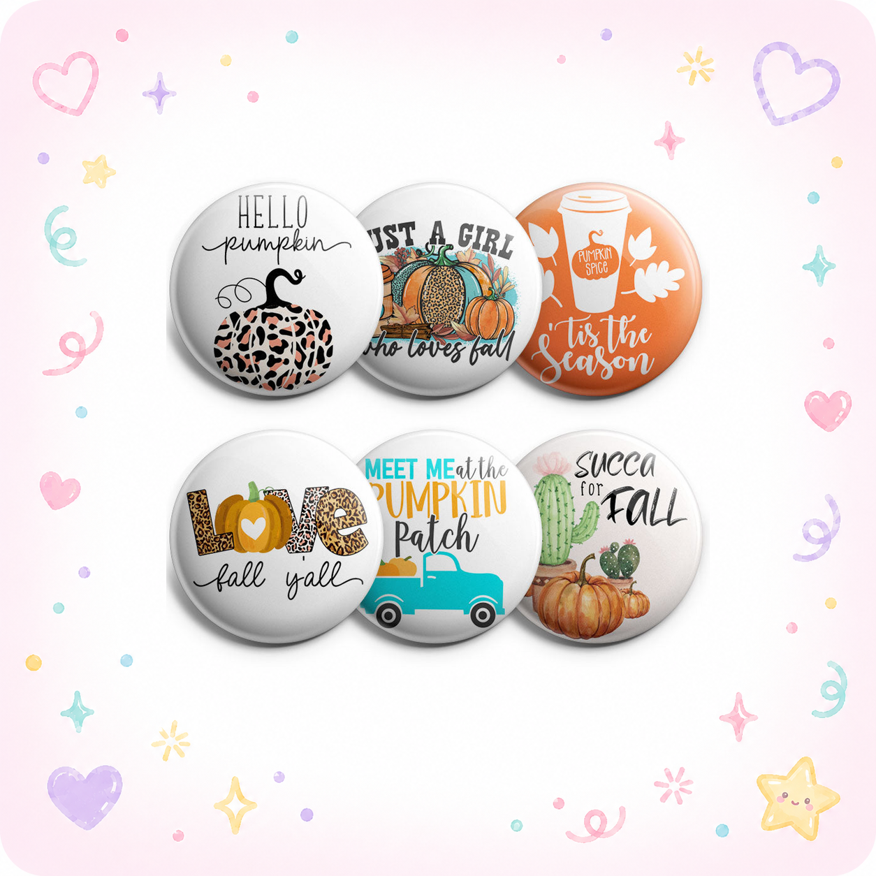 Fall Trendy Pumpkins 6-Pack (Save 15%) - - Topperswap
