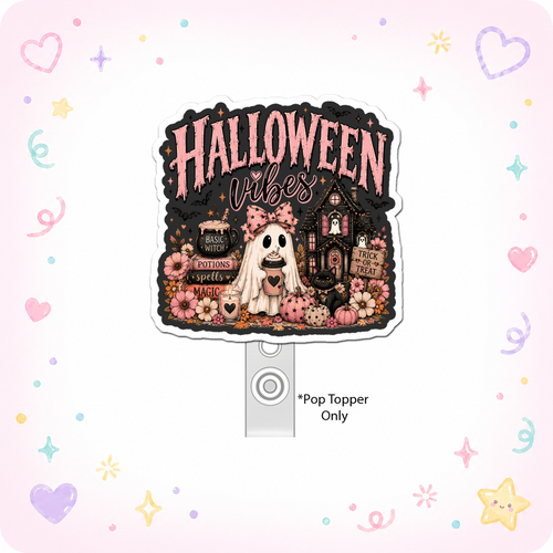 Halloween Vibes Haunted House Pop Topper