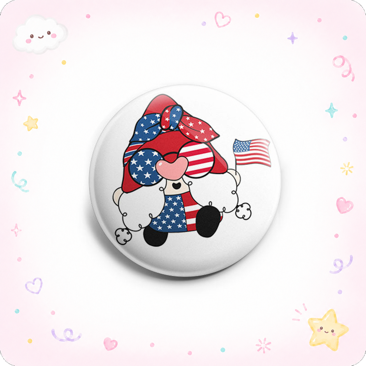 Fun Patrioric Gnome Topper - - Topperswap