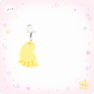 Yellow Baby Foot Charm Swapfinity Badge Reel Add-on