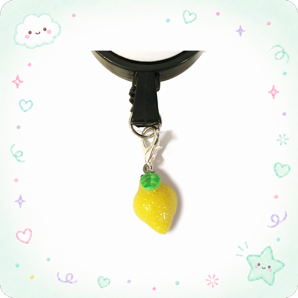 Lemon Charm Badge Reel Add-on - - Topperswap