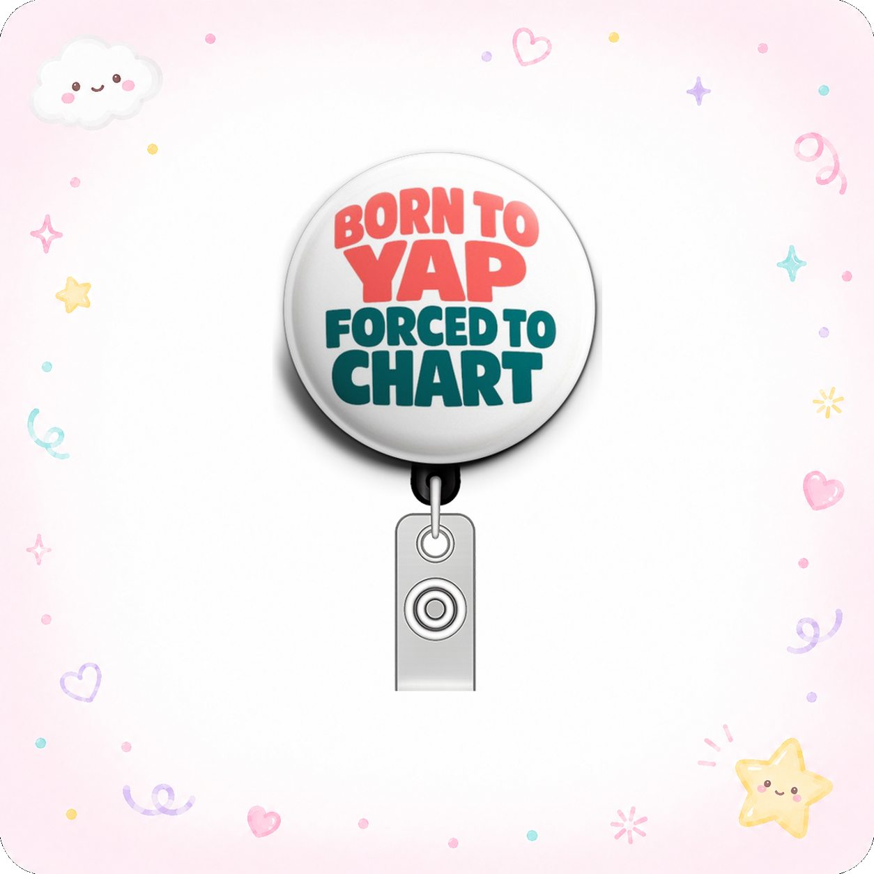 Chatterbox Chart Swapfinity Retractable ID Badge Reel - - Topperswap