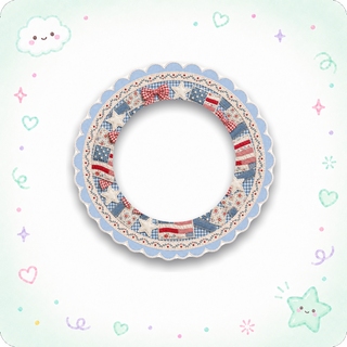 patchwork American flag Swapper Frame