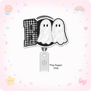 Gingham Boo Ghosts Pop Topper
