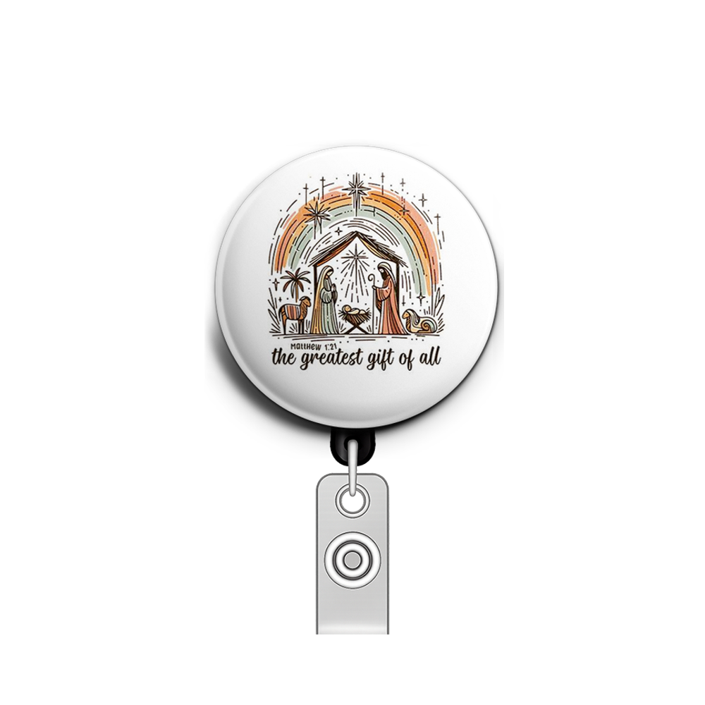 Nativity Nostalgia Swapfinity Retractable ID Badge Reel - - Topperswap