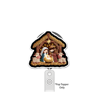 Nativity Scene Sage Pop Topper