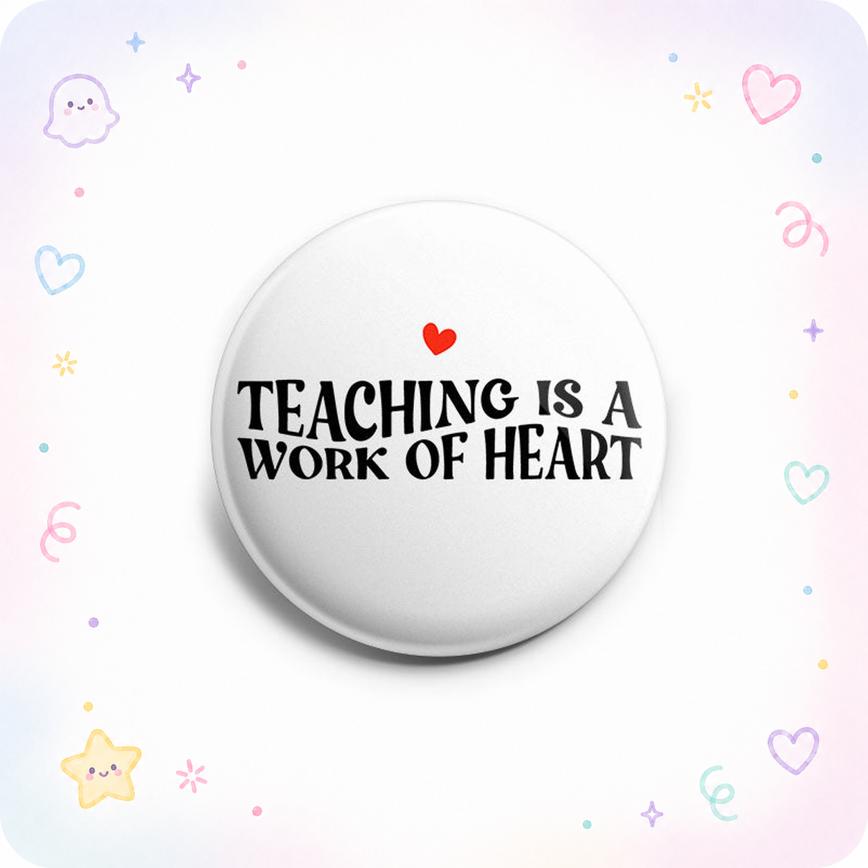 Teaching Is A Work of Heart Topper - - Topperswap