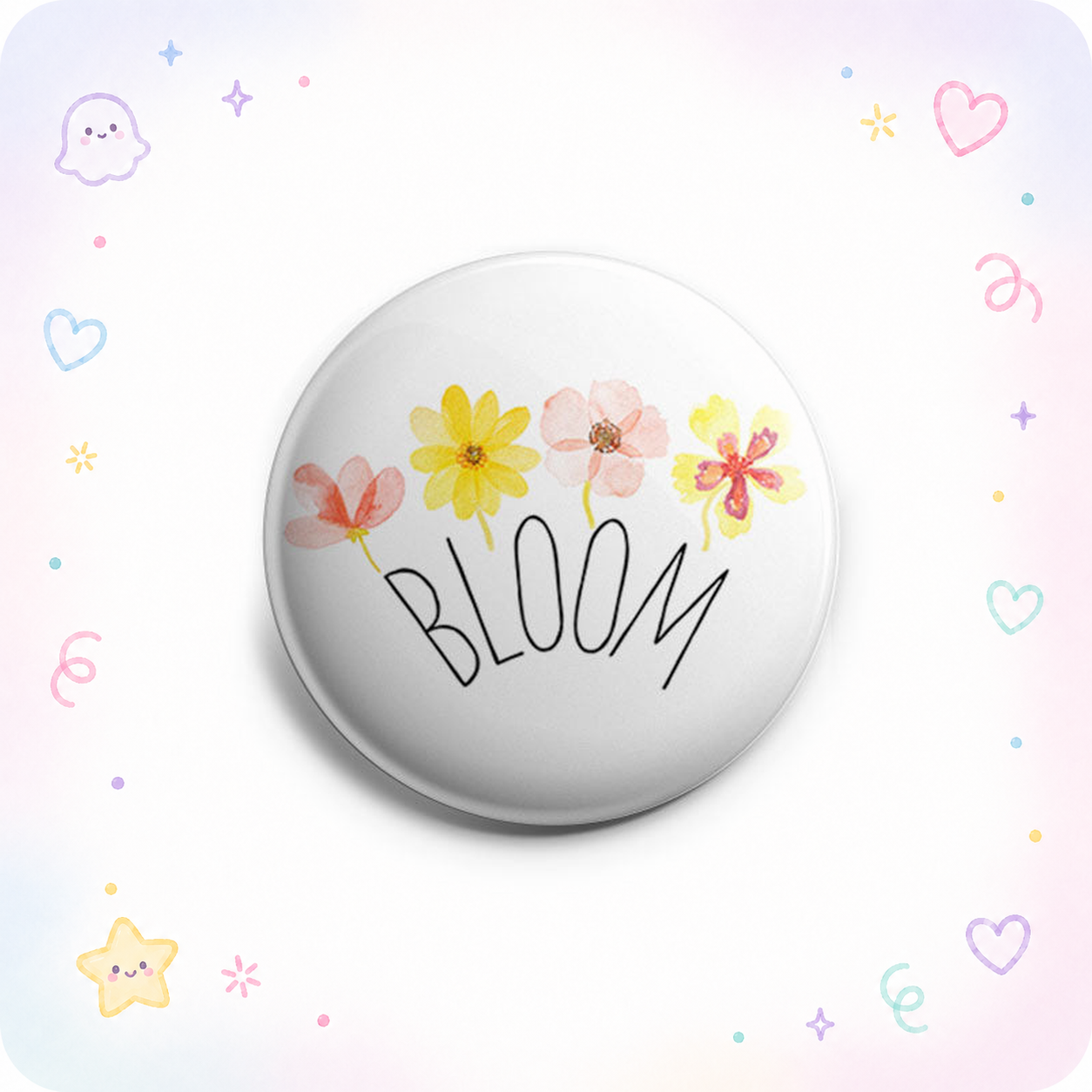Bloom Watercolor Flowers Topper - - Topperswap