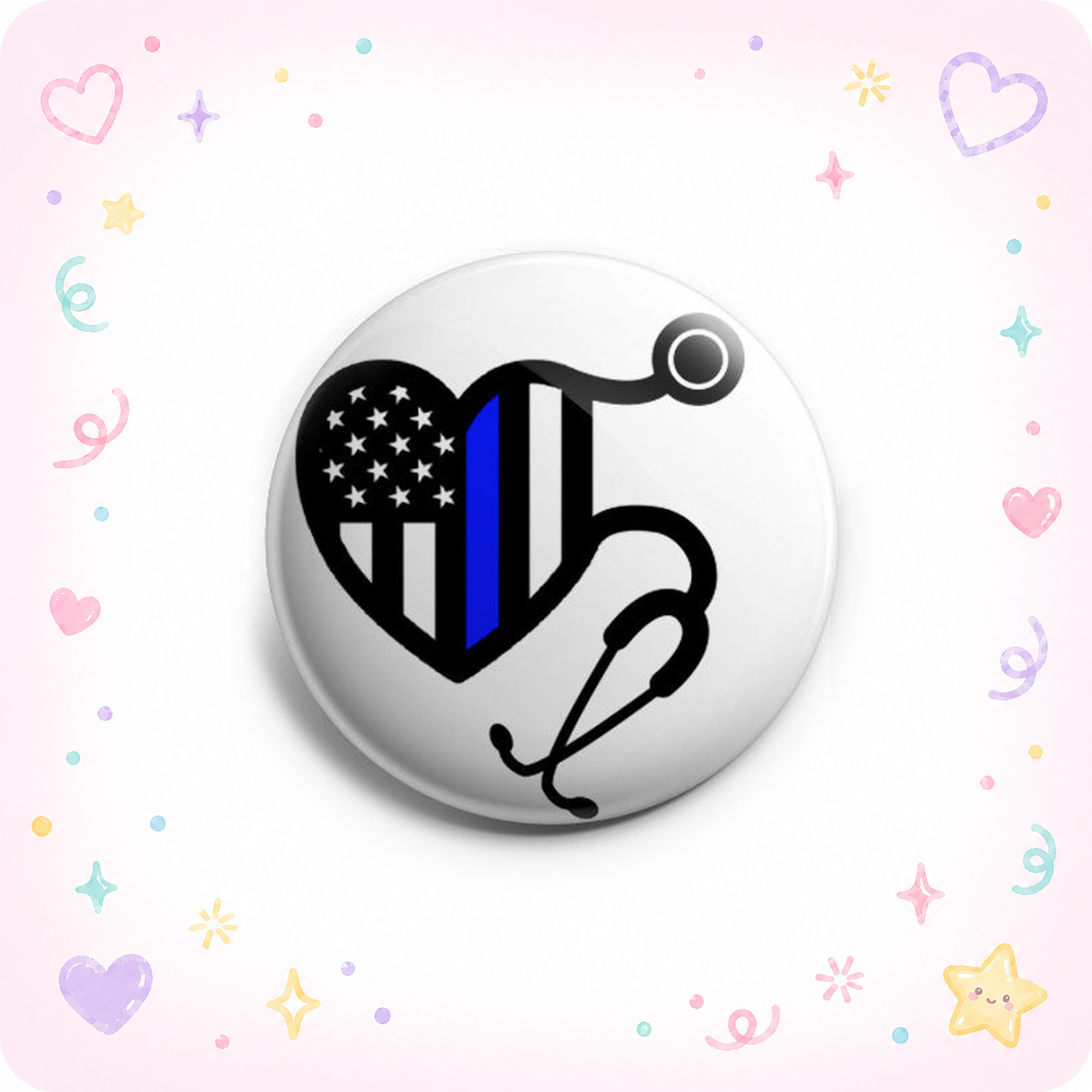 Thin Blue Line Stethoscope Topper - - Topperswap