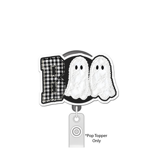 Gingham Boo Ghosts Pop Topper