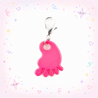 Hot Pink Baby Foot Charm Swapfinity Badge Reel Add-on
