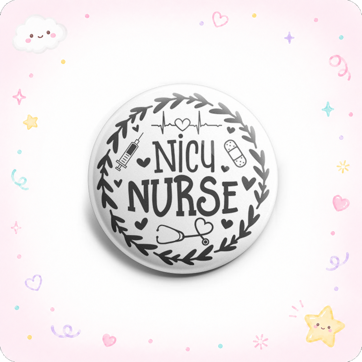 NICU Nurse Hearts Topper - - Topperswap