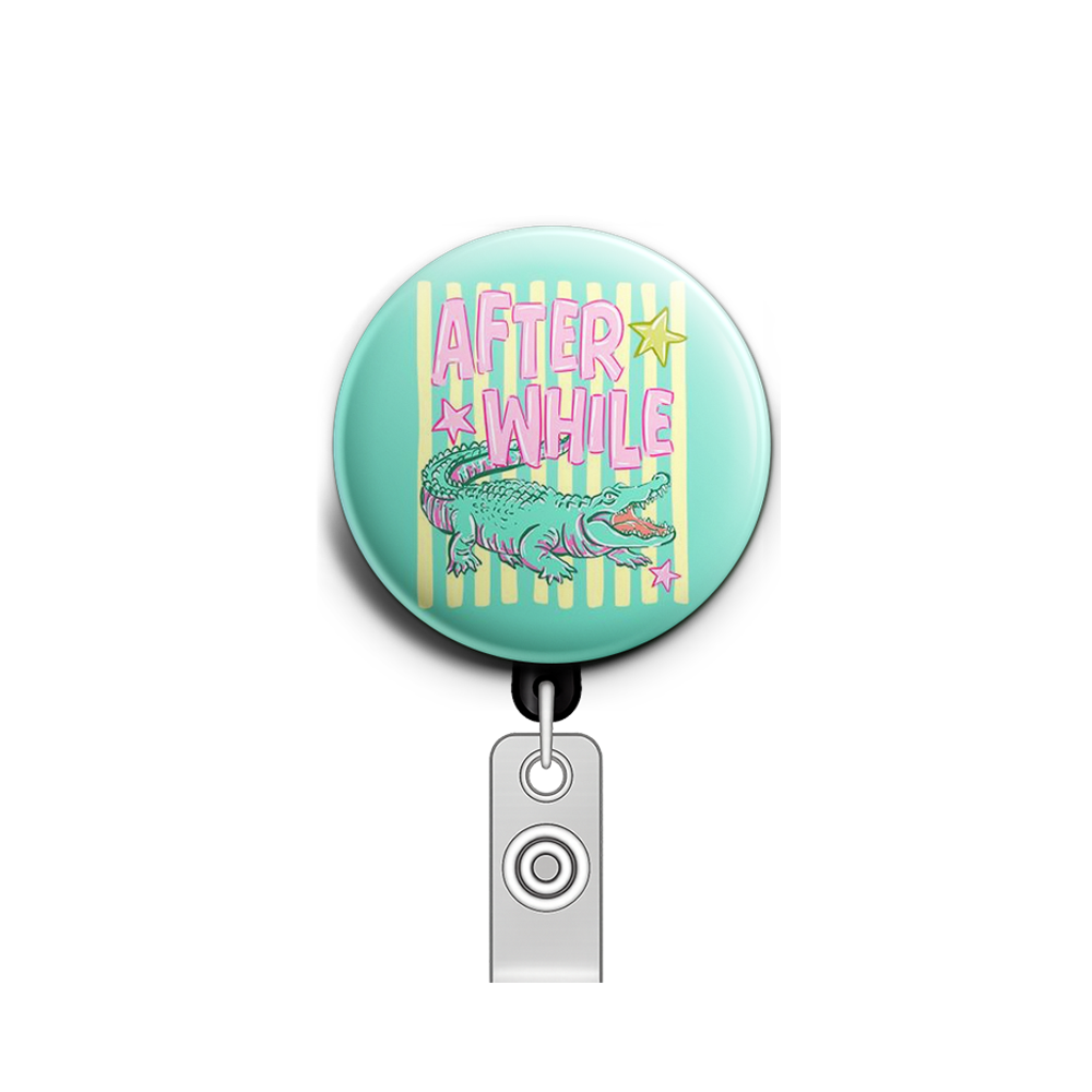 Crocodile Chaos Swapfinity Retractable ID Badge Reel - - Topperswap