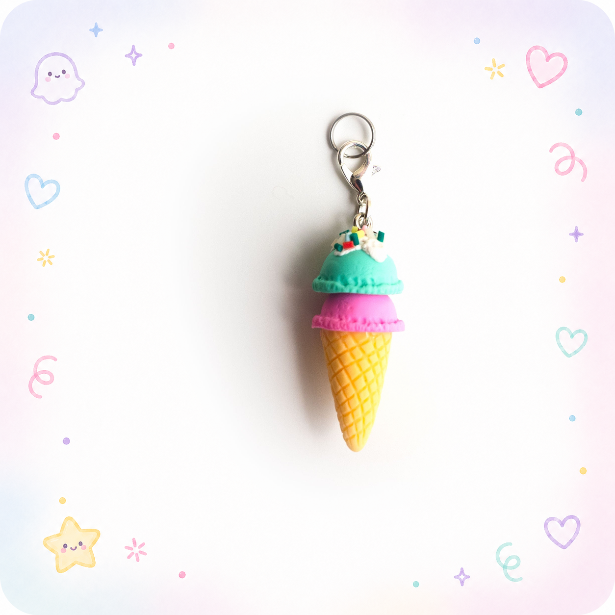 Ice Cream Cone Charm Add-on - - Topperswap