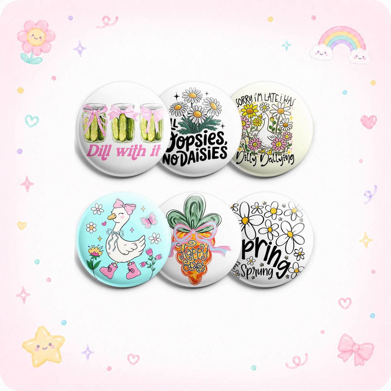 Spring Sweethearts Topper 6-Pack (Save 15%) - - Topperswap