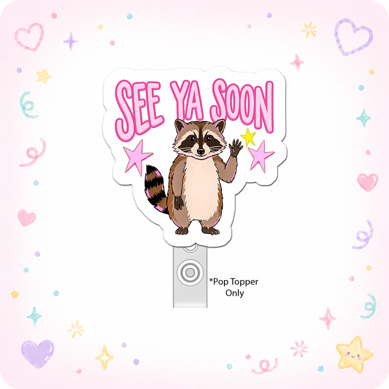 Raccoon Farewell Guru Pop Topper - - Topperswap