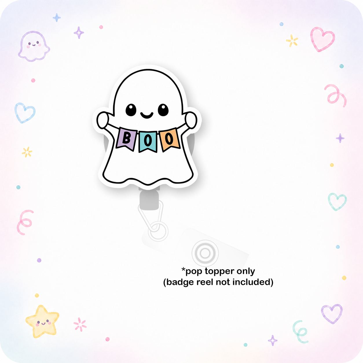 Boo-tiful Banner Ghost Pop Topper - - Topperswap