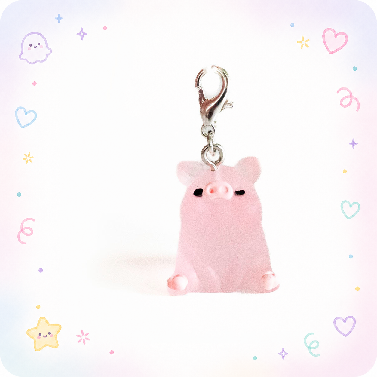 Pudgy Piglet Charm Badge Reel Add-on - - Topperswap