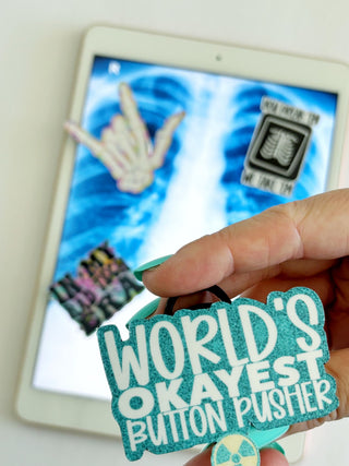World's Okayest Button Pusher Radiologist Pop Topper