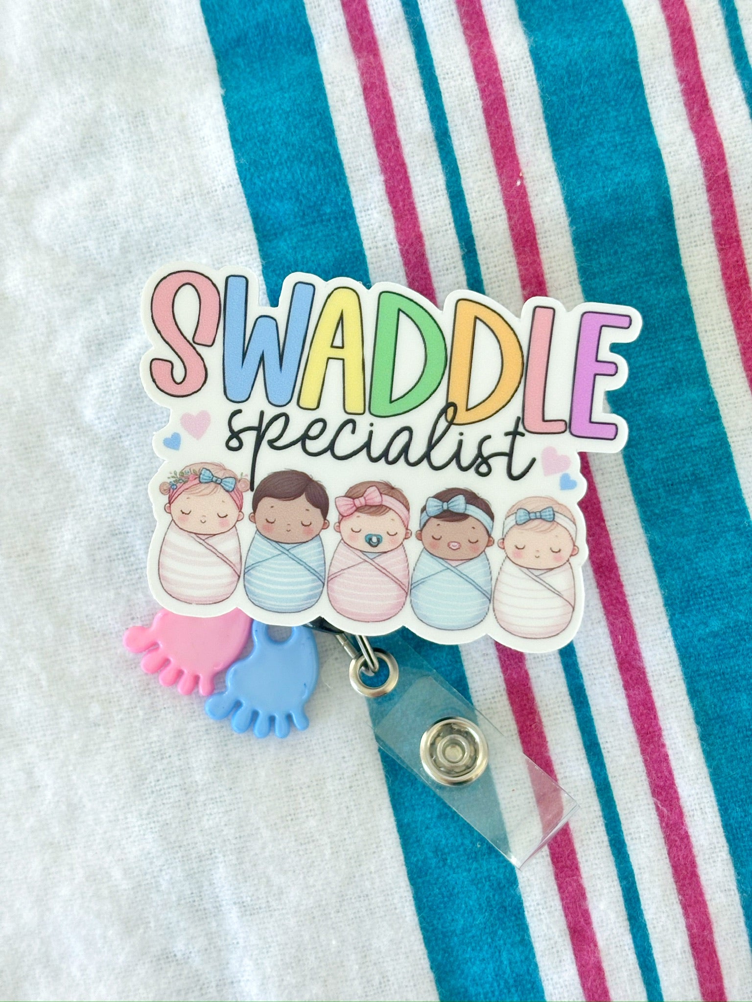 Swaddle Specialist Pop Topper Swapfinity Retractable ID Badge Reel -  - Topperswap