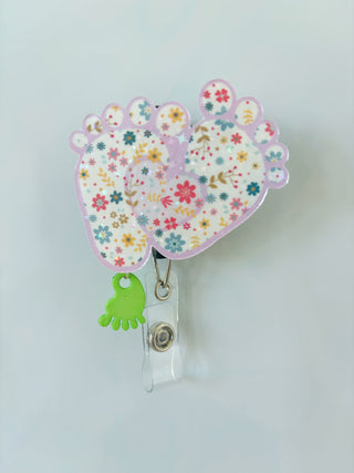 Baby Feet Floral Pop Topper