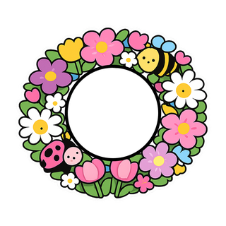 Swapper Frame - Floral Puffy-Sticker