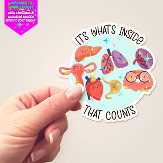 Inside Counts Cute Organs Sticker