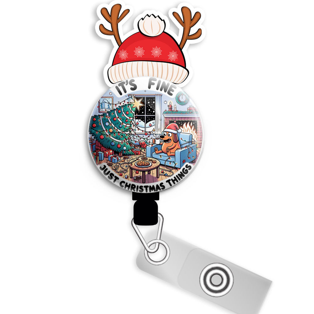 Chaotic Cozy Christmas Swapfinity Retractable ID Badge Reel Bundle Slide 4pk |Save 10% / Black