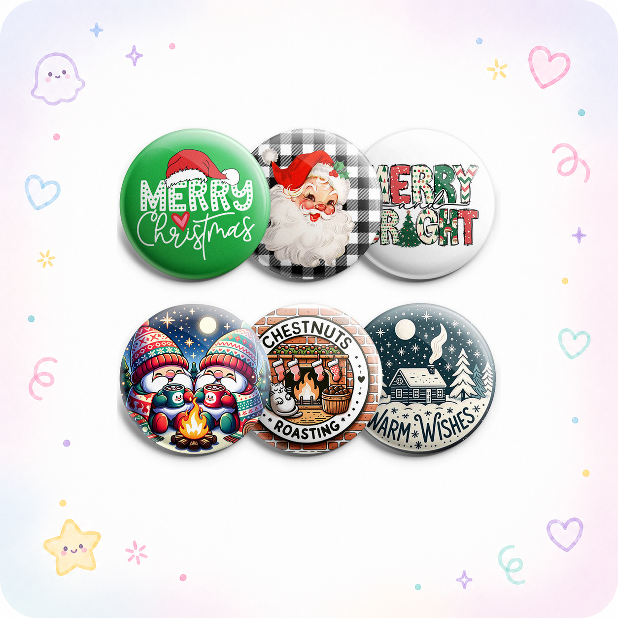 Fireside Santa Topper 6-Pack (Save 15%) - - Topperswap