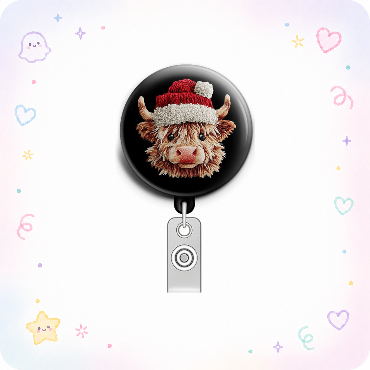 Festive Furry Swapfinity Retractable ID Badge Reel - - Topperswap