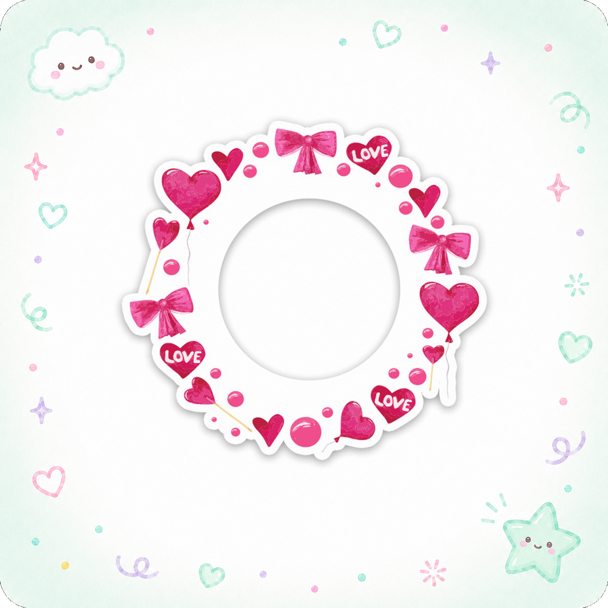 Love Bows & Hearts Swapfinity Swapper Frame - - Topperswap