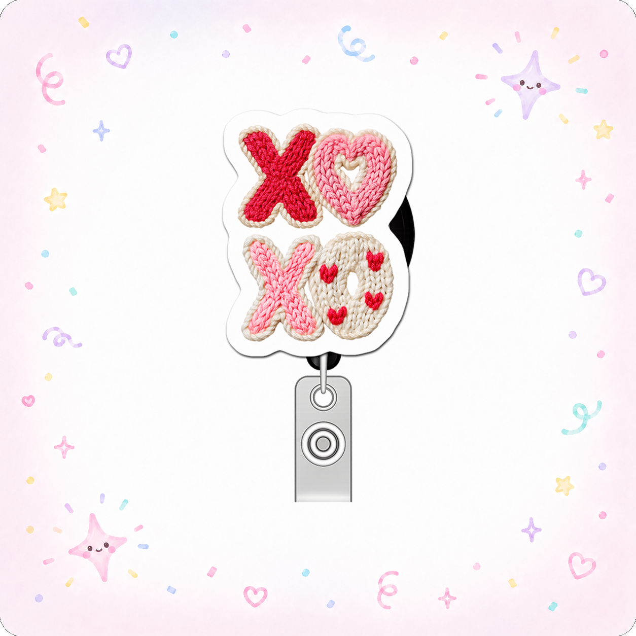 Hugs and Hexes Heroine Pop Topper Swapfinity Retractable ID Badge Reel - - Topperswap