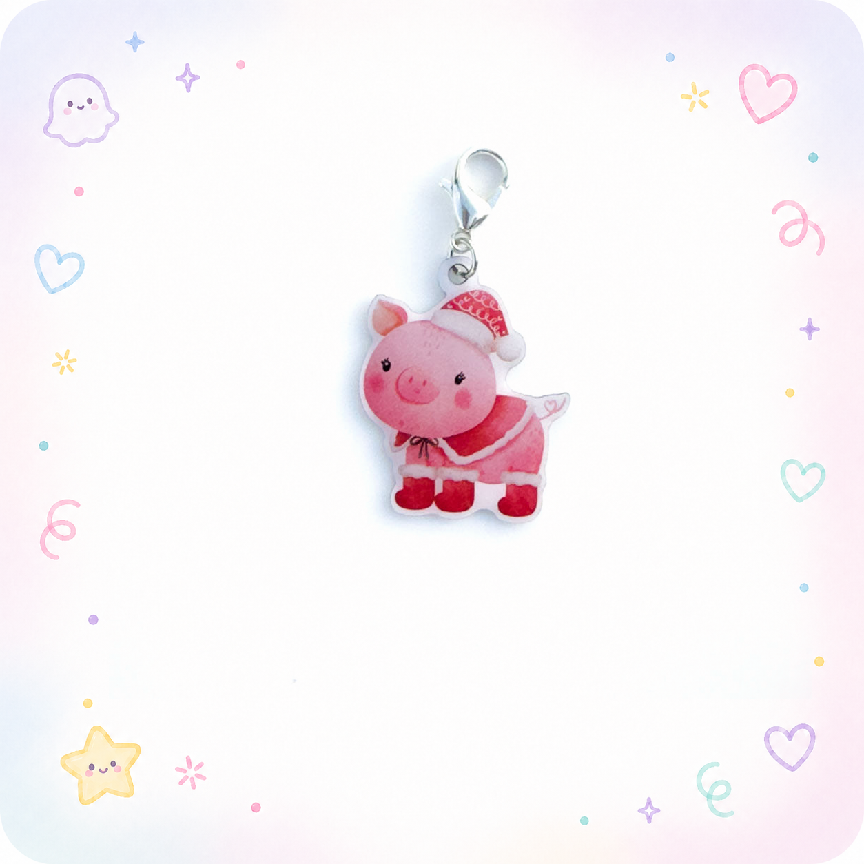 Jolly Oink-mas Charm Swapfinity Badge Reel Add-on - - Topperswap