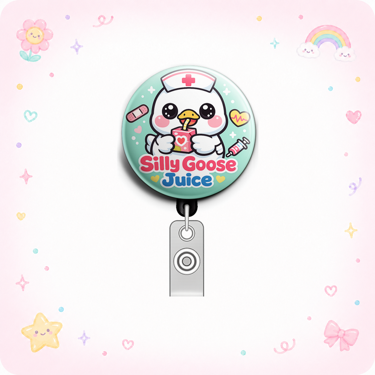 Silly Goose Juice v2 Swapfinity Retractable ID Badge Reel - - Topperswap