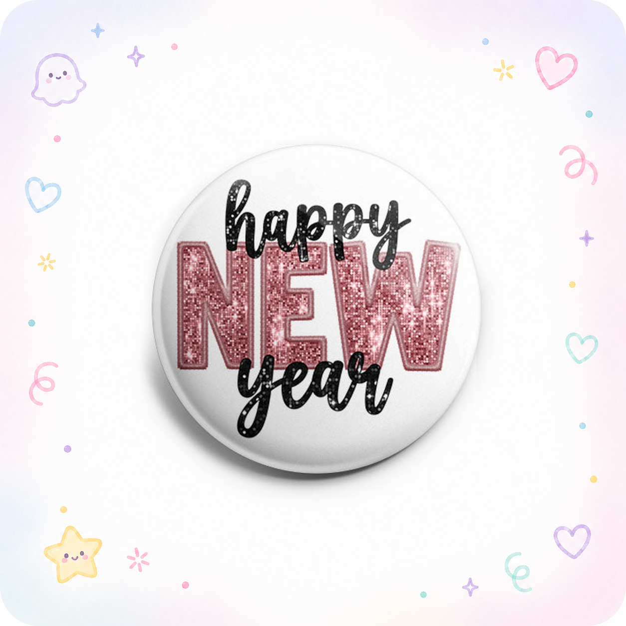 Rose Gold New Year Cheer Topper - - Topperswap