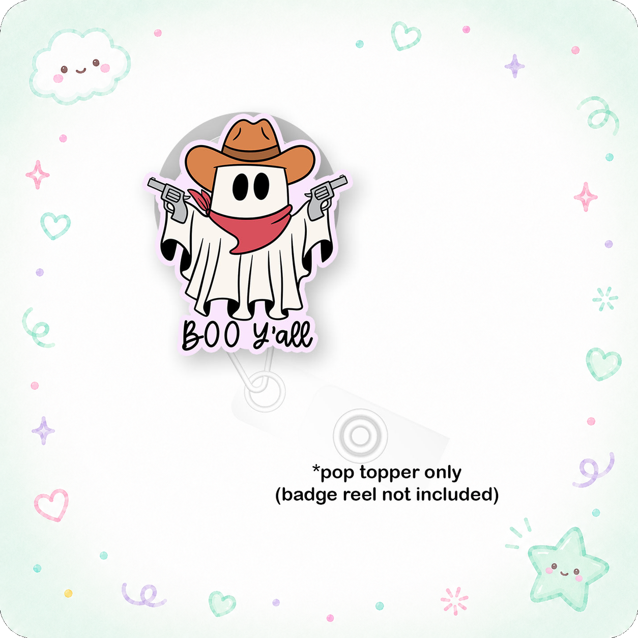 Boo Y'all Cowboy Pop Topper - - Topperswap
