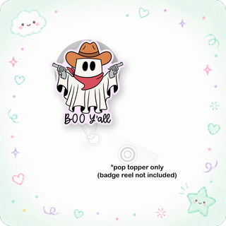 Boo Y'all Cowboy Pop Topper