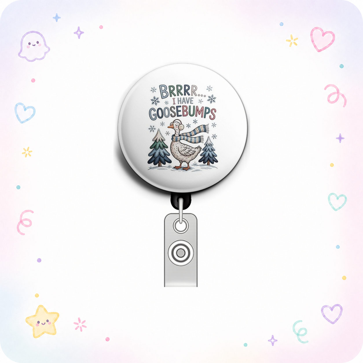 Goosebumps Swapfinity Retractable ID Badge Reel - - Topperswap