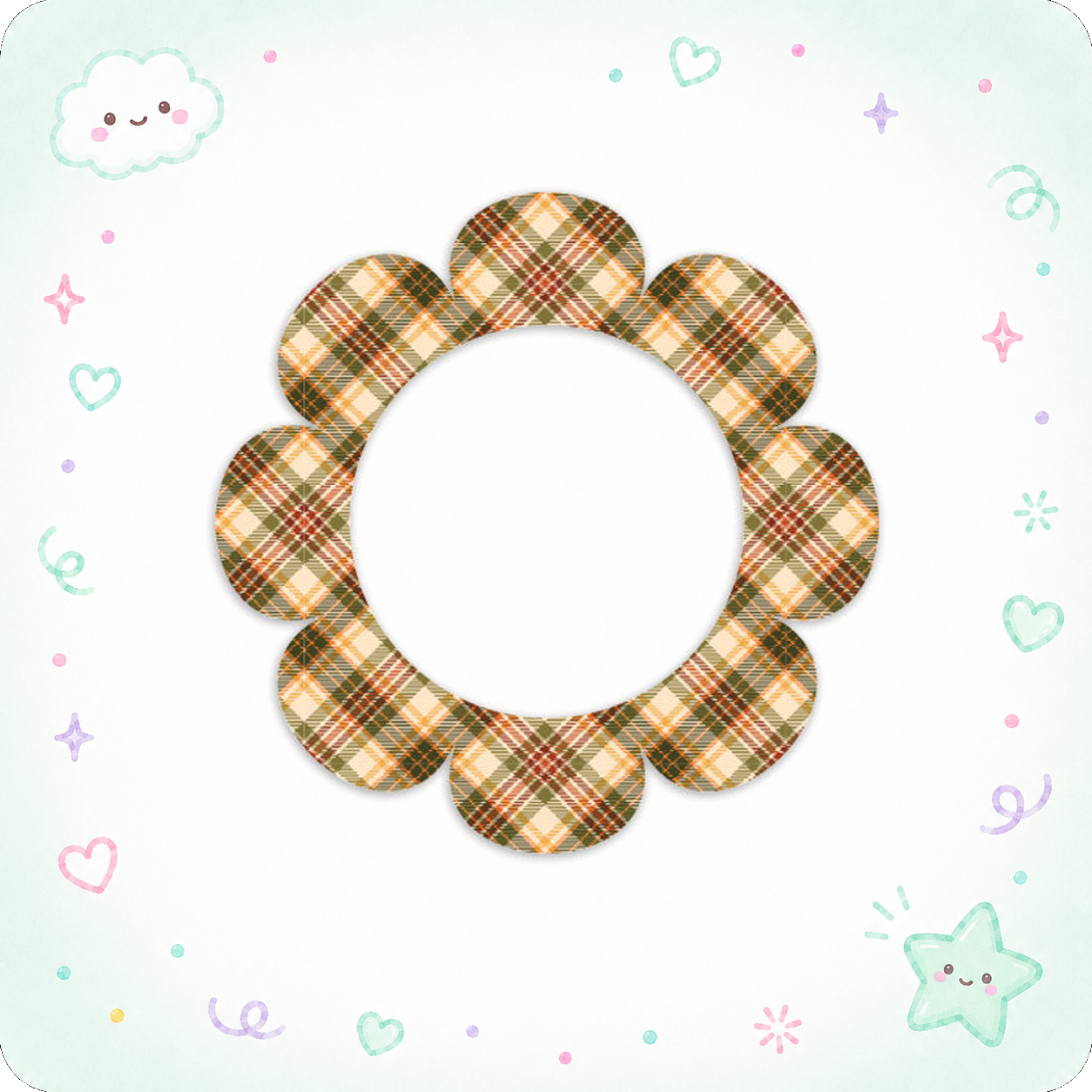 Pumpkin Spice Plaid Swapfinity Swapper Frame - - Topperswap