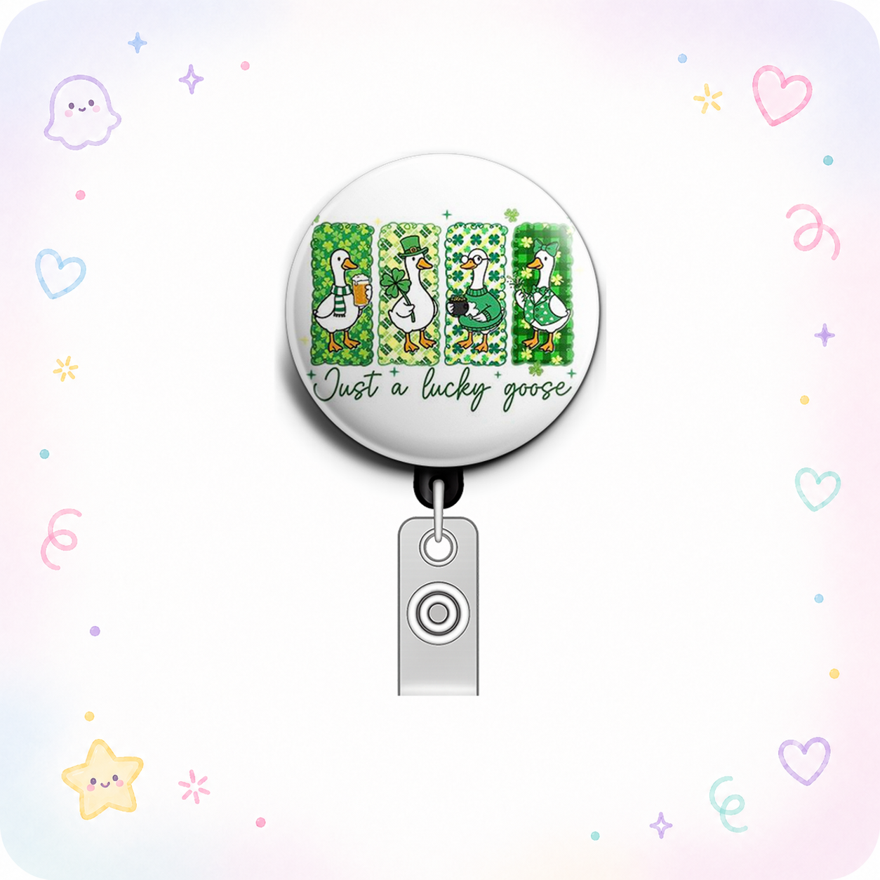 Lucky Goose Swapfinity Retractable ID Badge Reel - - Topperswap