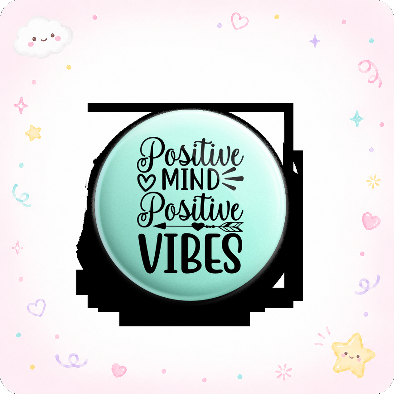 Positive Mind Positive Vibes Topper - - Topperswap