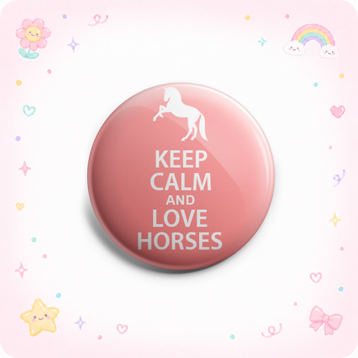 Keep Calm and Love Horses Topper - - Topperswap