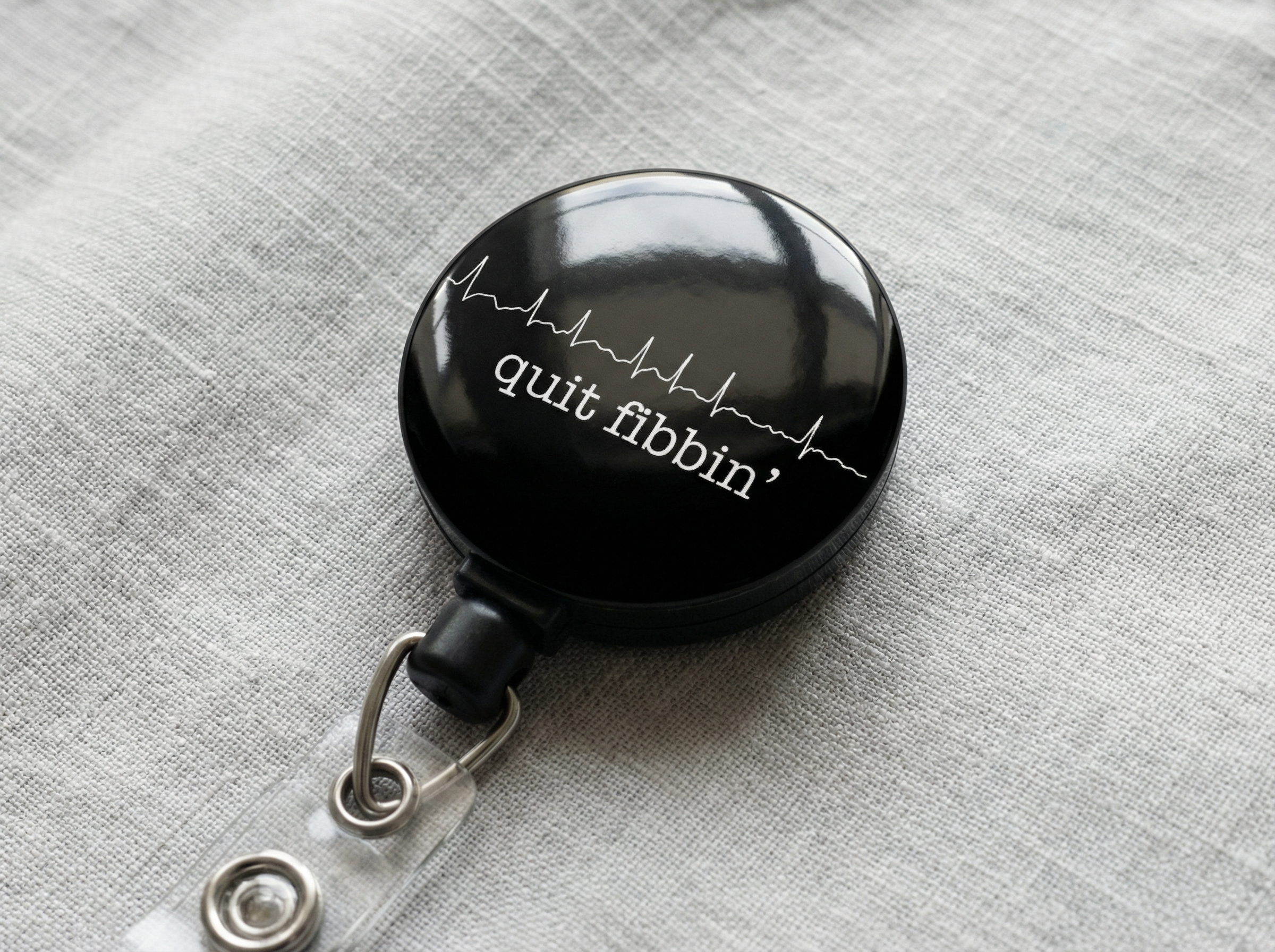 Afib EKG Quit Fibbin' Topper - - Topperswap